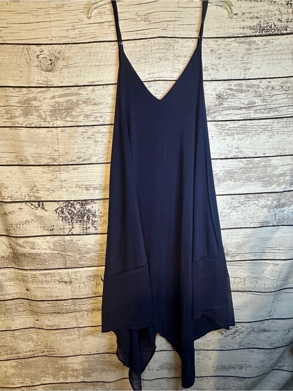 Tommy Bahama Navy Handkerchief Hem Swing Tank Dress Size S/M
